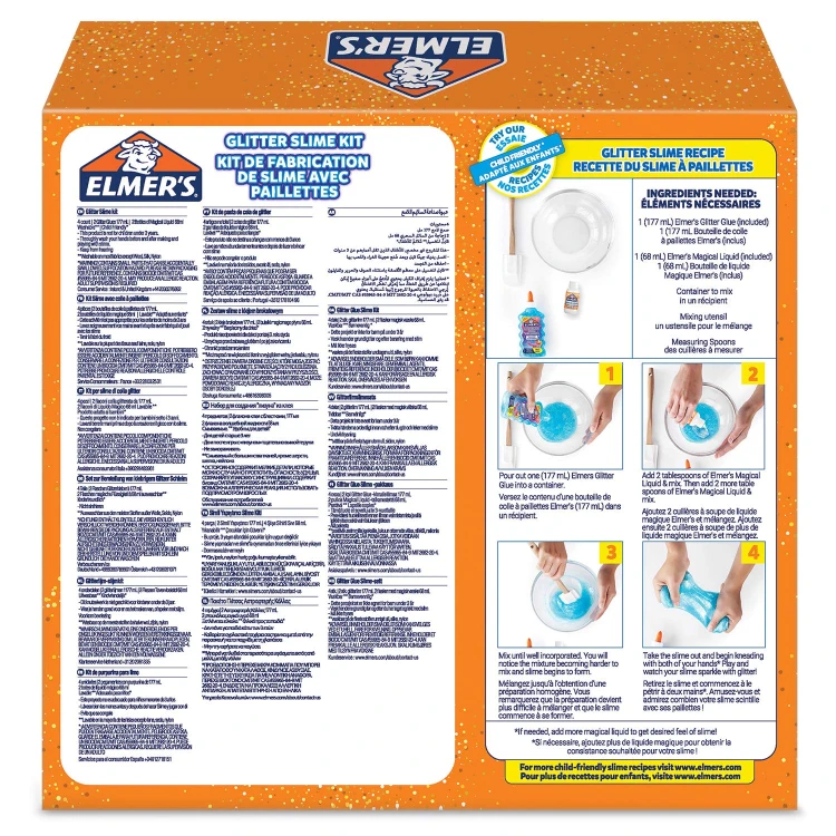 ELMER'S GLITTER SLIME zestaw kreatywny glutki - brokatowy, 2077256