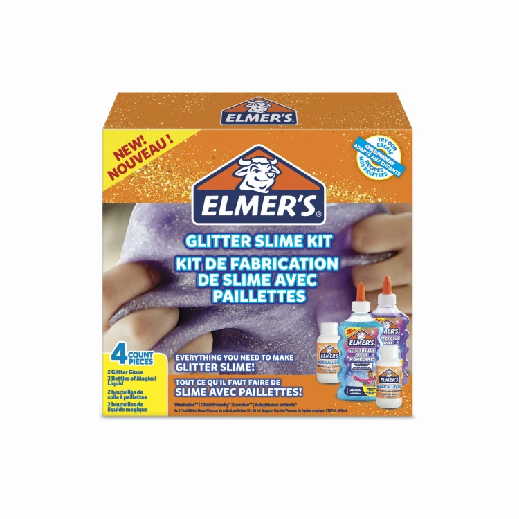 ELMER'S GLITTER SLIME zestaw kreatywny glutki - brokatowy, 2077256