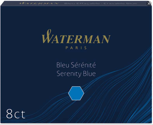 WATERMAN Naboje z atramentem długie Standard 8 szt. niebieski, S0110860