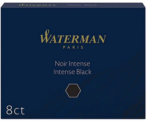 WATERMAN Naboje z atramentem długie Standard 8 szt. czarne, S0110850
