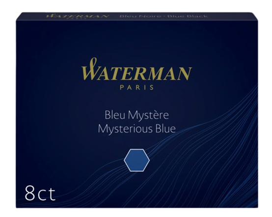WATERMAN Naboje z atramentem długie Standard 8 szt. granatowe, S0110910