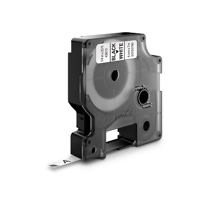 Taśma D1 - 6 mm x 7 m, czarny / biały, 43613, S0720780