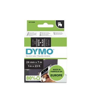 DYMO Taśma D1 - 24 mm x 7 m, biały / czarny, 53721, S0721010