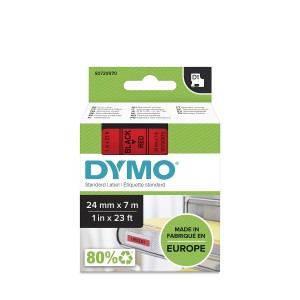 DYMO Taśma D1 - 24 mm x 7 m, czarny / czerwony, 53717, S0720970