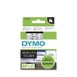 DYMO Taśma D1 - 24 mm x 7 m, czarny / przezroczysty, 53710, S0720920