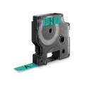 Taśma D1 - 12 mm x 7 m, czarny / zielony, 45019, S0720590
