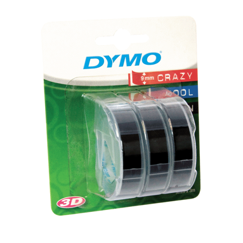 DYMO Taśma 3D, blister 3 rolki, 3m, 9mm, czarna, S0847730