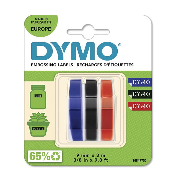DYMO Taśma 3D, blister 3 rolki, 3m, 9mm, mix, S0847750