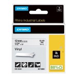 DYMO Rhino 18444 Taśma winylowa 12 mm biała / czarny nadruk 5,5 m S0718600