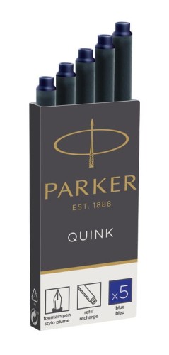 PARKER Naboje z atramentem Quink Standard 5 szt. niebieskie
