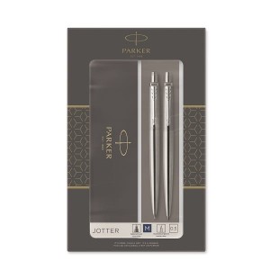 PARKER Zestaw podarunkowy duo JOTTER STAINLESS STEEL CT (długopis + ołówek automatyczny), 2093256