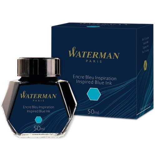WATERMAN Atrament w butelce 50 ml Niebieski Morze Południowe (jasnoniebieski - turkusowy), S0110810