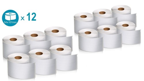 Pakiet 12 szt. - Identyfikator transportowy imienny - 101 x 54 mm, biała, 12 rolek po 220 etykiet, 99014, S0722420