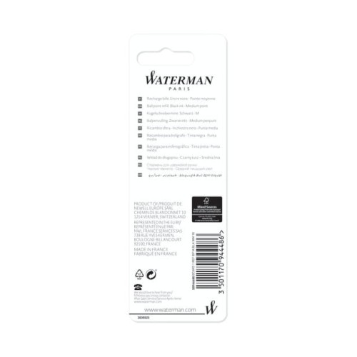 WATERMAN Wkład do długopisów Standard M czarny, S0944480