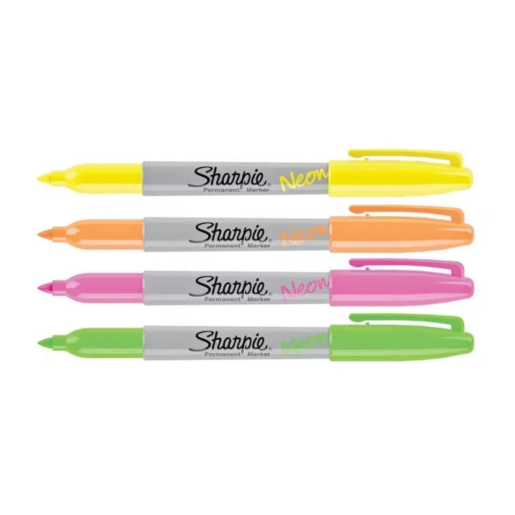 Sharpie Permanent Marker Fine Neon zestaw 4 odblaskowych kolorów, 1985855