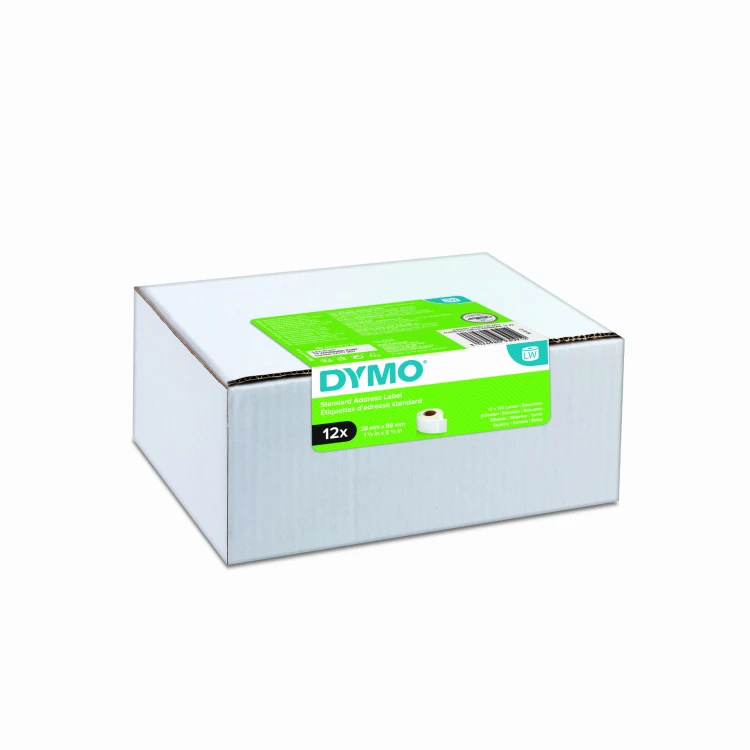 Pakiet Standardowa etykieta adresowa - 89 x 28 mm, biała, 12 rolek po 130 etykiet, 99010, 2093091
