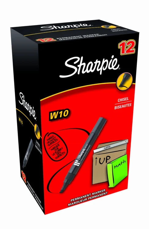 Sharpie Permanent Marker W10 ścięty czarny, S0192654