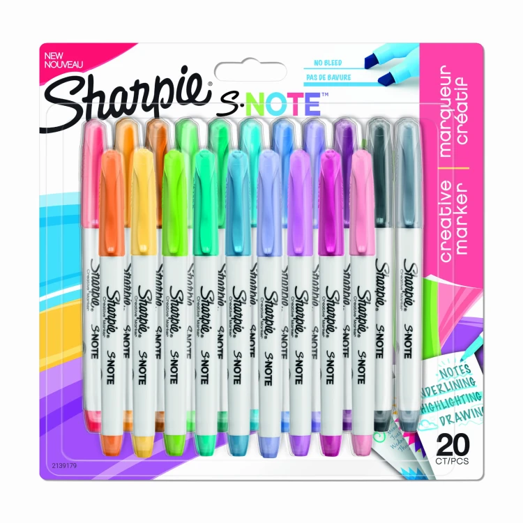 Sharpie S-Note 2w1 zakreślacz kreatywny 20 szt, 2139179