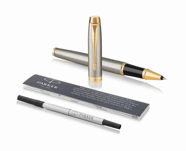 PARKER Zestaw podarunkowy duo IM BRUSH METAL GT (długopis + pióro kulkowe), 2093217