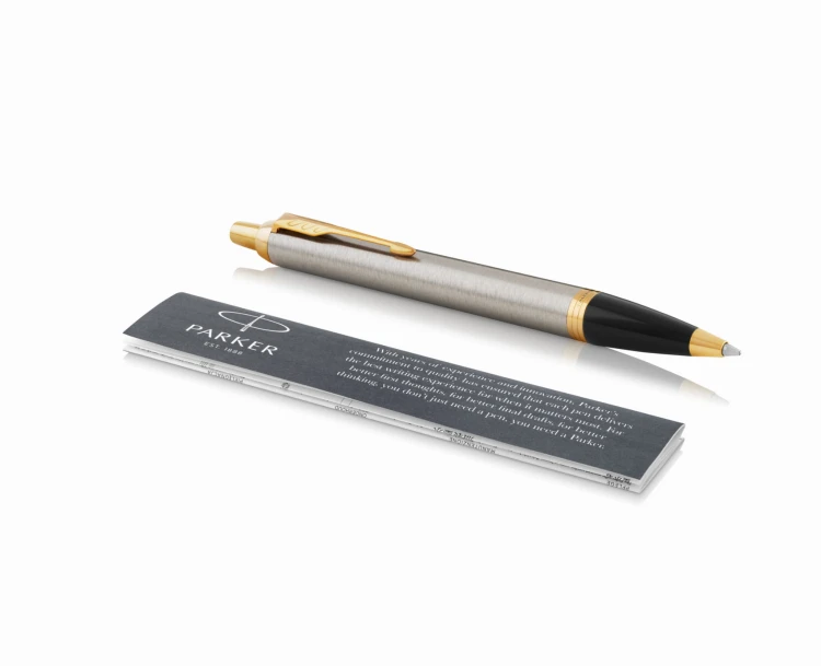 PARKER Zestaw podarunkowy duo IM BRUSH METAL GT (długopis + pióro kulkowe), 2093217