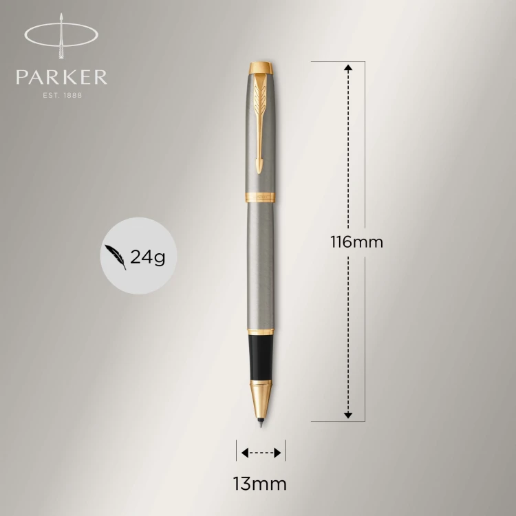 PARKER Zestaw podarunkowy duo IM BRUSH METAL GT (długopis + pióro kulkowe), 2093217