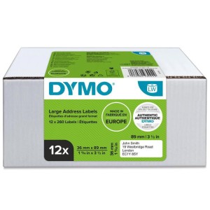 DYMO 99012  2093093 Etykiety adresowe VALUE PACK 12 szt. 89 x 36 mm 89 x 36 mm białe 12 rolek po 260 etykiet