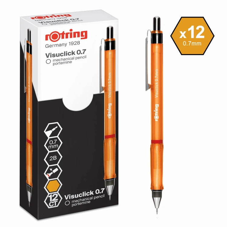 ROTRING Ołówek mechaniczny 0,7 mm VISUCLICK pomarańczowy, 2089092