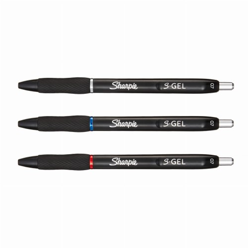 Sharpie S-GEL długopis żelowy CZARNY 3 szt. wkład niebieski/czarny/czerwony, 2136596