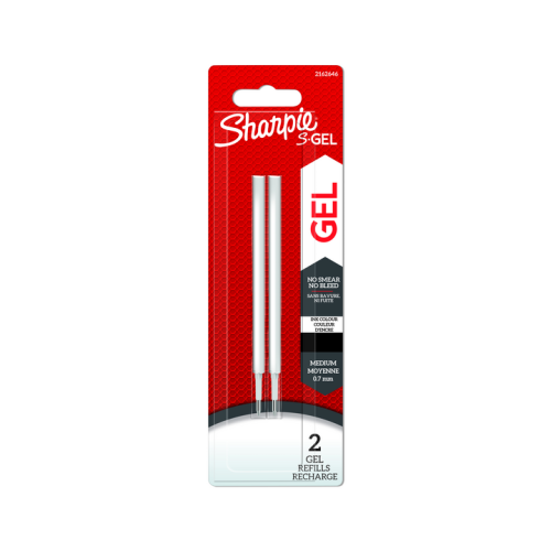 Sharpie S-GEL wkład 2 szt. do długopisu żelowego CZARNY (M) 0,7 mm, 2162646