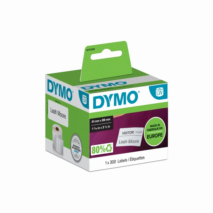 Etykieta na identyfikator imienny - 89 x 41 mm, biała, 11356, S0722560