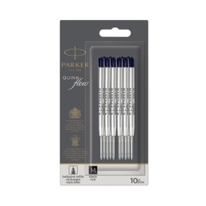 PARKER Wkłady do długopisów QUINKflow M czarne 10 sztuk, 2119153