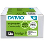DYMO Etykiety różnego przeznaczenia VALUE PACK 12 szt. - 57 x 32 mm, biała, 12 rolek po 1000 etykiet, 11354, S0722540, 2093095