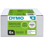 DYMO Etykiety różnego przeznaczenia  VALUE PACK 6 szt. - 57 x 32 mm, biała, 6 rolek po 1000 etykiet, 11354, S0722540, 2093094