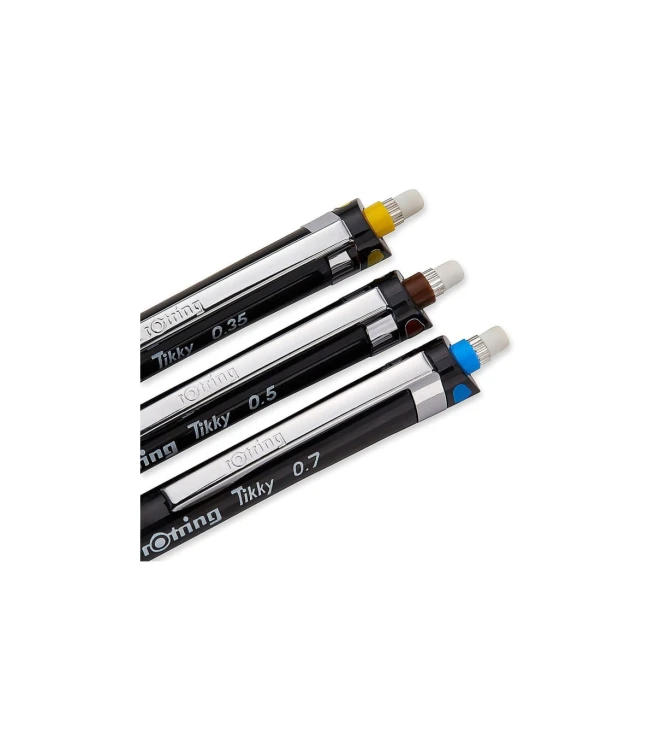ROTRING ołówek TIKKY CC czarny zestaw 3 szt. 0.35/ 0.5/ 0.7 mm, S0801310