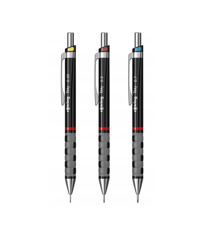 ROTRING ołówek TIKKY CC czarny zestaw 3 szt. 0.35/ 0.5/ 0.7 mm, S0801310