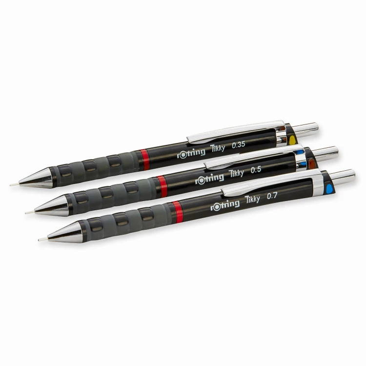 ROTRING ołówek TIKKY CC czarny zestaw 3 szt. 0.35/ 0.5/ 0.7 mm, S0801310