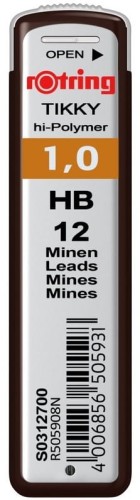 ROTRING Grafity TIKKY wkłady do ołówków 12 szt. 1,0 mm HB, S0312700