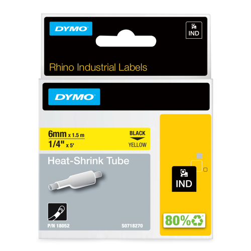 RHINO rurka termokurczliwa żółta 6mm, 18052, S0718270