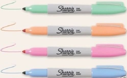 Sharpie 4 Fine Point Pastelowe