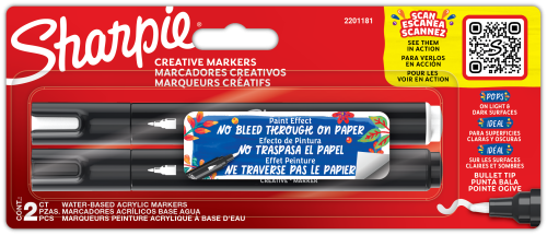 Sharpie Acrylic BULLET CREATIVE markery akrylowe 2 szt. z końcówką stożkową, 2201181