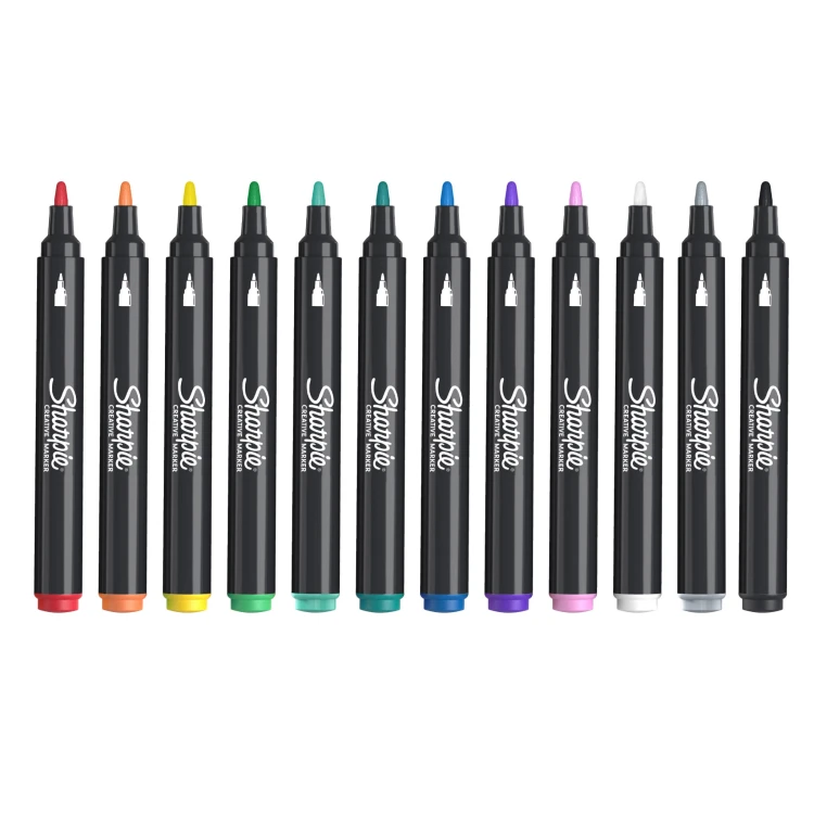 Sharpie Acrylic BULLET CREATIVE zestaw 12 kolorów markerów akrylowych z końcówką stożkową, 2201070