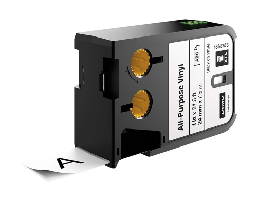 DYMO XTL taśma winylowa trwała, 24 mm x 7 m, czarny na białym, 1868753