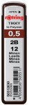 ROTRING Grafity TIKKY wkłady do ołówków 12. szt 0,5 mm 2B S0312630 