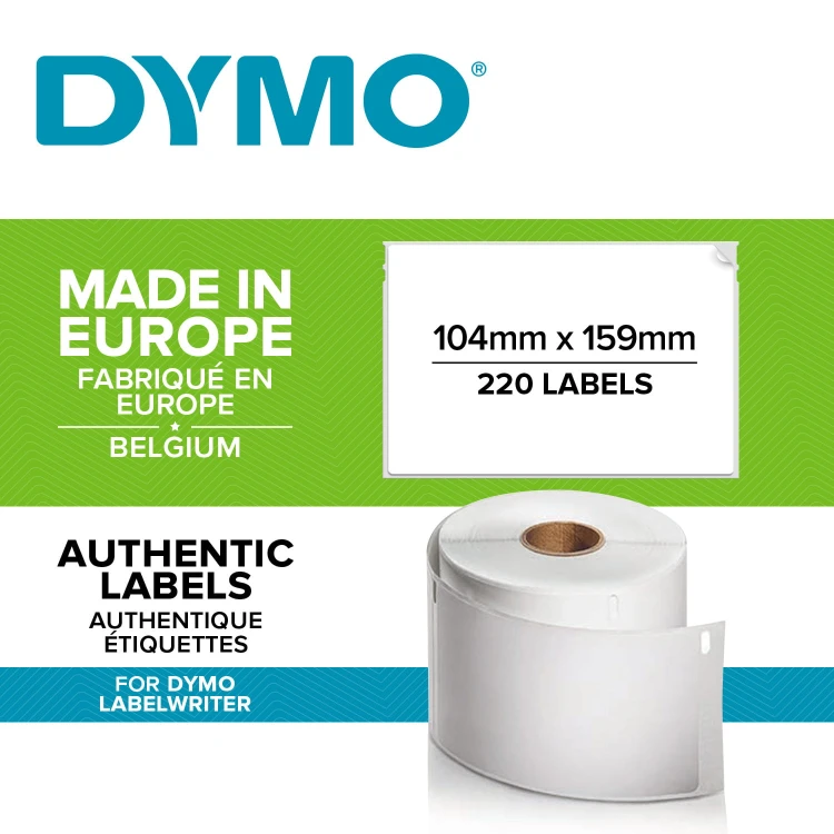 Rolki etykiet dymo 104x159 value pack 6 rolek
