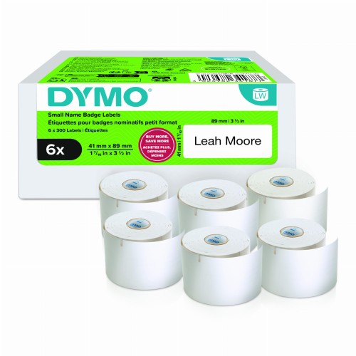 DYMO Etykieta na identyfikator imienny MULTI VALUE PACK 6 szt. - 89 x 41 mm, biała