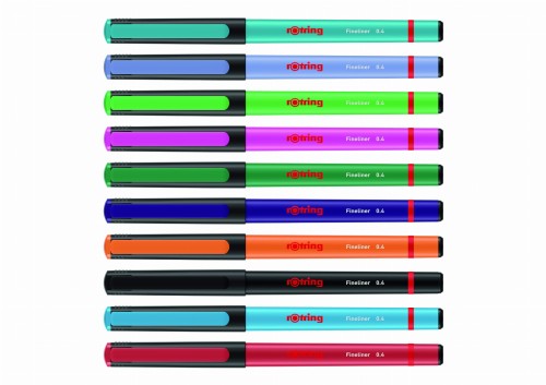 ROTRING Cienkopisy LINNER 0,4mm 10 kolorów