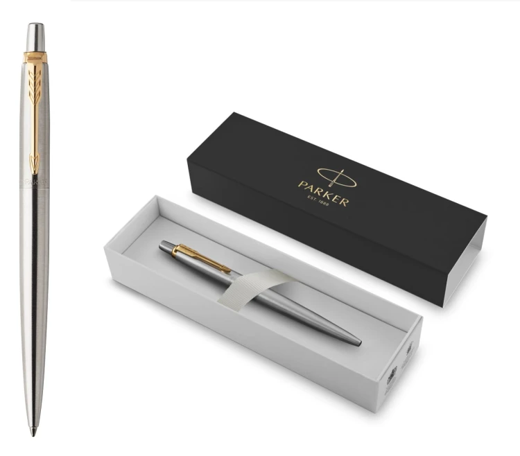 PARKER Długopis JOTTER srebrny ze złotem STAINLESS STEEL GT