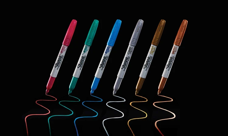 Sharpie Permanent Marker Fine Metaliczne mix 3 - niebieski, czerwony, zielony, 2067103