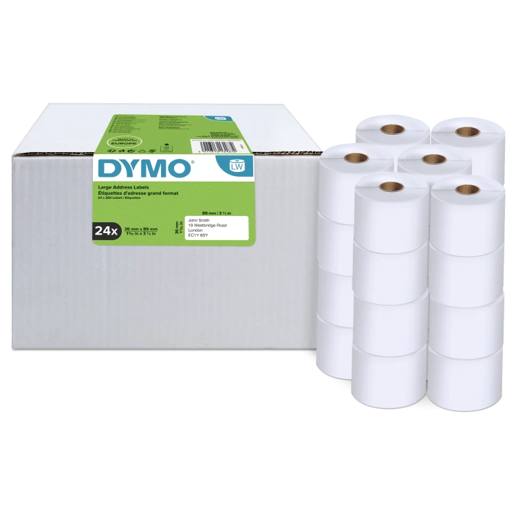 DYMO 99012 S0722400 etykiety adresowe 89 x 36 mm białe 2 rolki po 260 etykiet