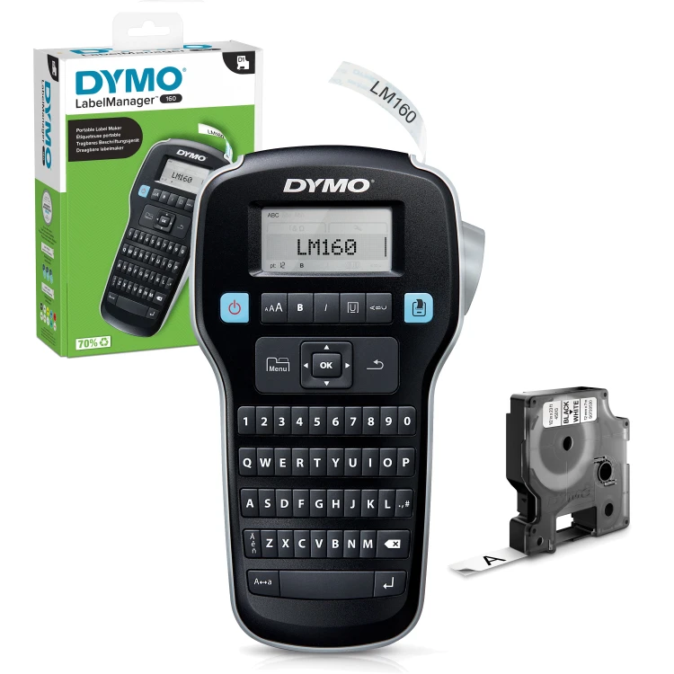 Drukarka etykiet DYMO LabelManager 160 z taśma D1 12mm 7m